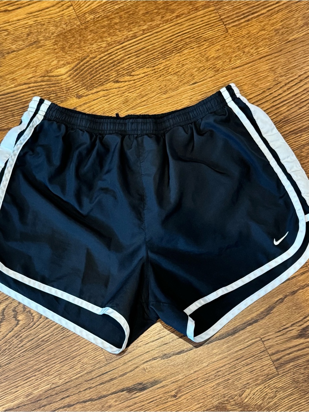 Nike Black Athletic Shorts with White Trim